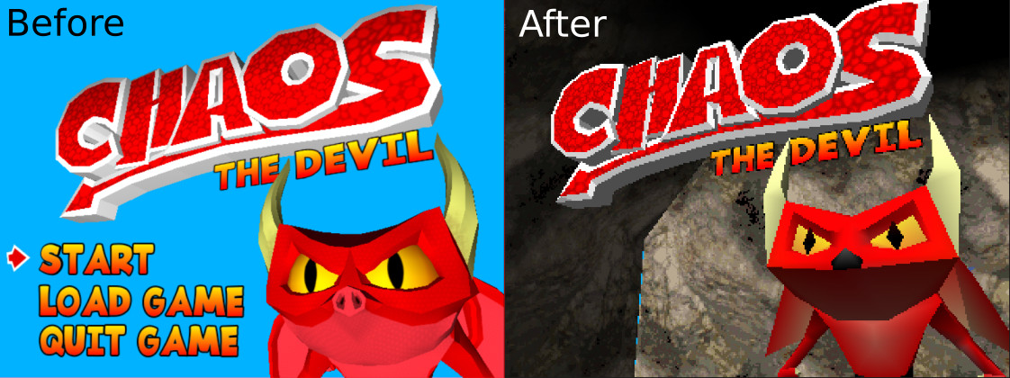 Chaos the devil hi vertex resolution vs low vertex resolution